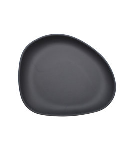 Yayoi Deep Plate Black 19x16cm            