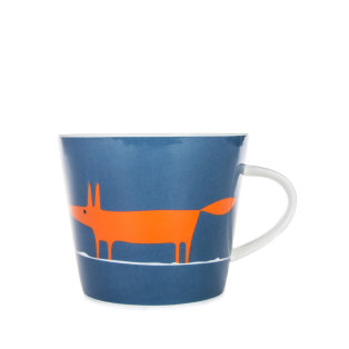 Mr Fox Mug - Denim and Orange                 