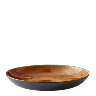 Bitz Bowl Dish - Black & Amber (40cm)