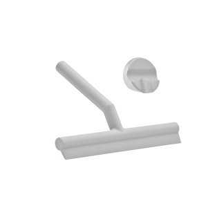 Day and Age Shower Wiper with Holder - White