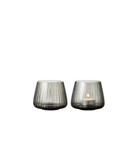 Day and Age Tealight Holder - Smoke (Set of 2)