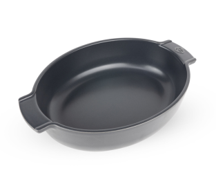 Peugeot Ceramic Oval Baking Dish - Charcoal (31cm)