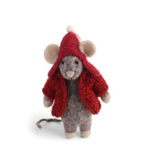 Grey Mouse with Red Jacket