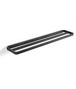 Rim Large Aluminum Towel Rail 70 x 12.5 cm Black