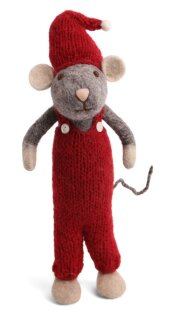 Big Grey Boy Mouse with Red Pants