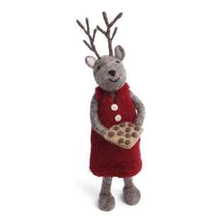 Day and Age X-Large Grey Girly Deer with Baking Tray