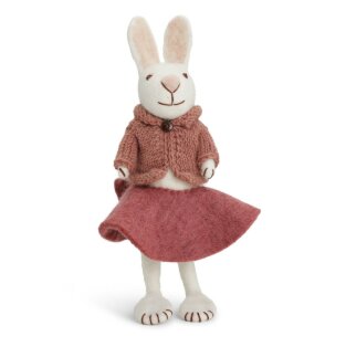 Big Bunny - White with Rose Skirt & Jacket