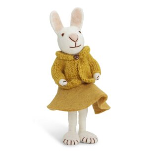 Big Bunny - White with Ochre Skirt & Jacket