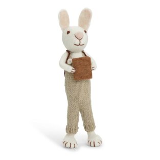 Day and Age Big Bunny - White with Green Pants & Book