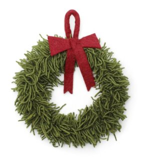 Day and Age Small Wreath with Red Bow