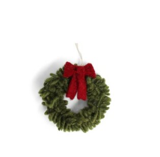 Day and Age Mini Wreath with Red Bow