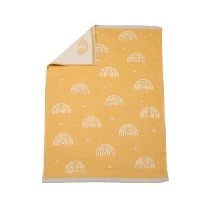 Day and Age Baby Blanket - Rainbows - Yellow