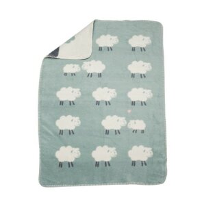 Day and Age Baby Blanket - Sheep - Light Green