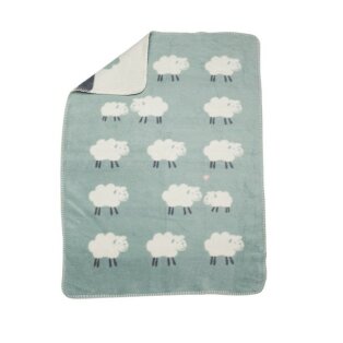 Baby Blanket - Sheep - Light Green