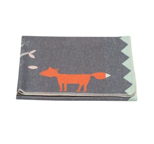 Toddler Blanket - Fox - Dark Grey