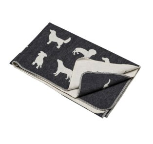Day and Age Pet Blanket - Dog Silhouettes - Charcoal