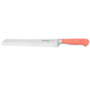 Classic Colour Double-Serrated Bread Knife - Coral Peach (23cm)