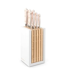 Day and Age Classic Colour 8-Piece Knife Block - Pink Himalayan Salt