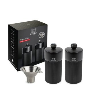 Day and Age Night Chic Line Manual Pepper & Salt Mills - Matte Black