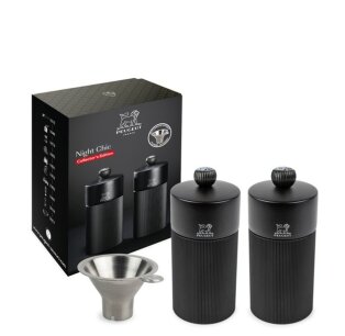 Night Chic Line Manual Pepper & Salt Mills - Matte Black