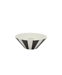 Day and Age Toppu Candleholder - Low (White/Black)
