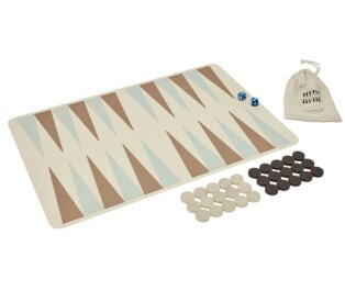 Day and Age Backgammon (Caramel/Blue)