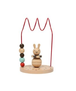 Day and Age Circus Rabbit Abacus (Nature/Cherry Red)