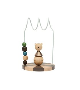 Day and Age Circus Bear Abacus (Nature/Dusty Blue)