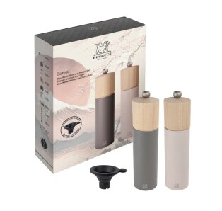 Day and Age Boreal Pepper & Salt Mills - Grey Rock and Petal Rose (21cm)