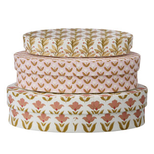 Day and Age Oval Box Usha S - Old Rose (Set of 3)