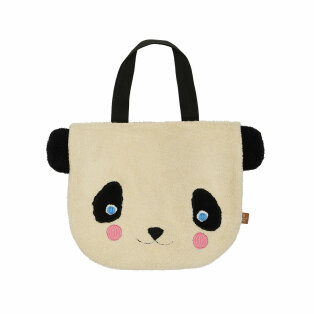 Day and Age Darling Panda Tote Bag - White/Black