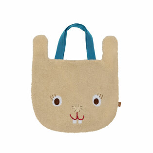 Day and Age Darling Rabbit Tote Bag - Brown/Red